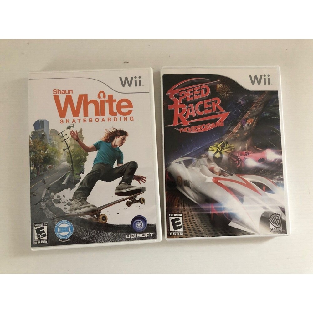 Wii Speed Racer The Video Game‎ and Shaun White Skateboarding for Wii 2 Games